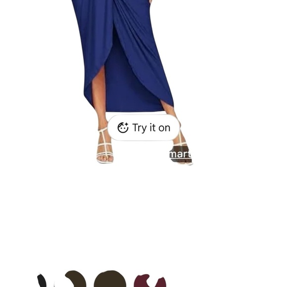 Chic Casual Navy Blue Asymmetrical Pants Wrap Shirt NWT - Picture 6 of 6